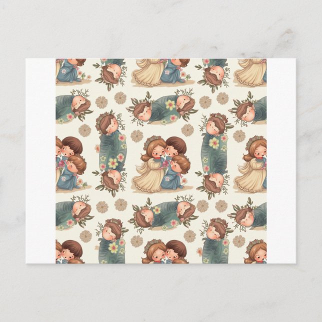 Carte postale Kawaii Couple (Devant)