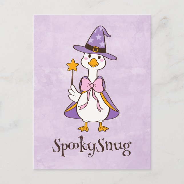 Carte Postale Kawaii Ghoose, mignonne halloween éffrayant (Devant)
