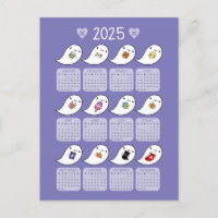 Kawaii Ghost Favorites 2025 Calendrier