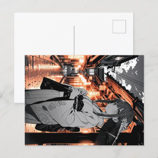 Carte Postale KAWAII Japanese Girl Postcard