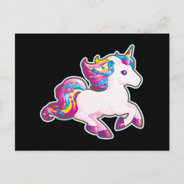 Carte Postale Kawaii Magique Candy Unicorn (Devant)