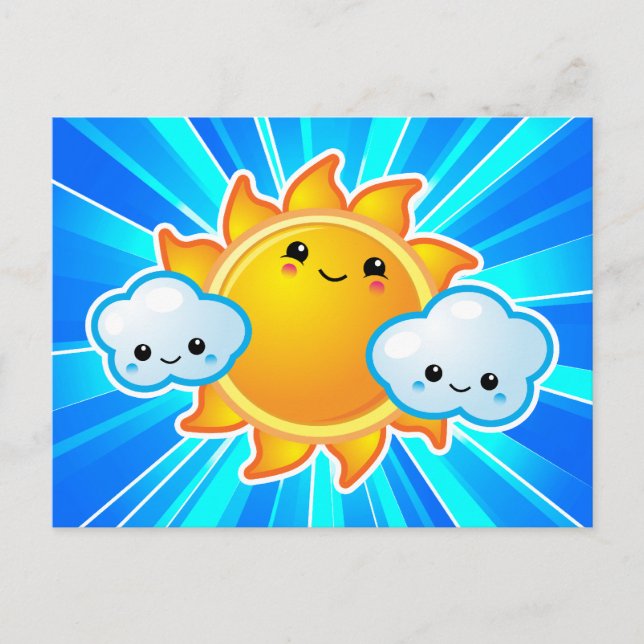 Carte Postale Kawaii Sunny Day (Devant)