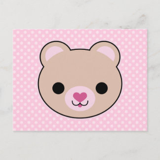 Carte postale Kawaii Teddy Bear Cute