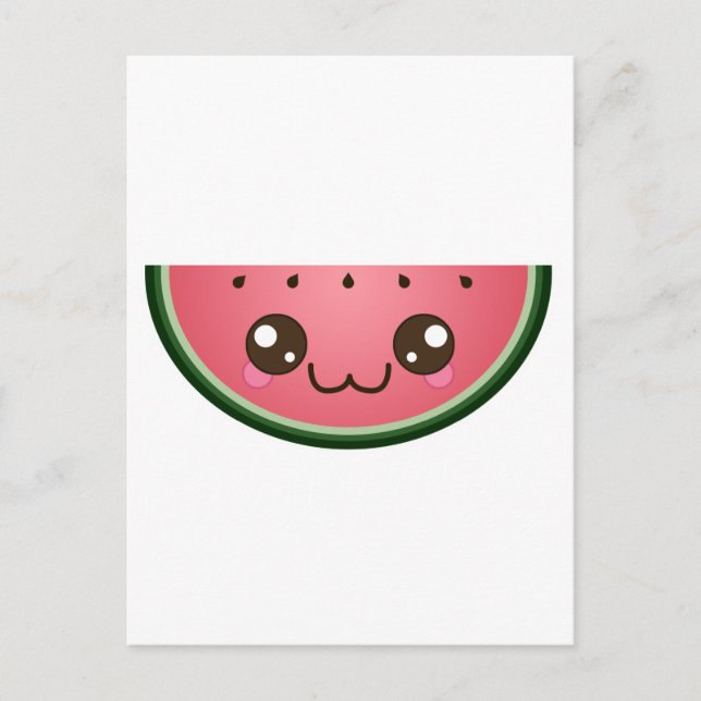 Carte Postale Kawaii Watermelon (Devant)