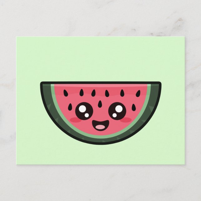 Carte Postale Kawaii Watermelon (Devant)