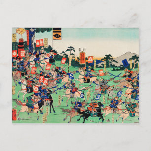 Carte Postale Kawanakajima no kassen (Bataille de Kawanakajima)