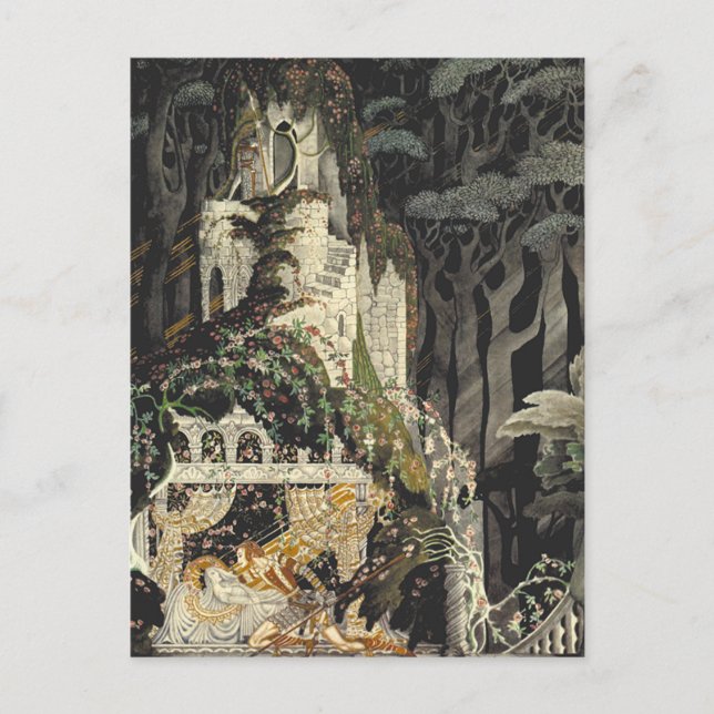 Carte Postale Kay Nielsen Beauté dormante (Devant)