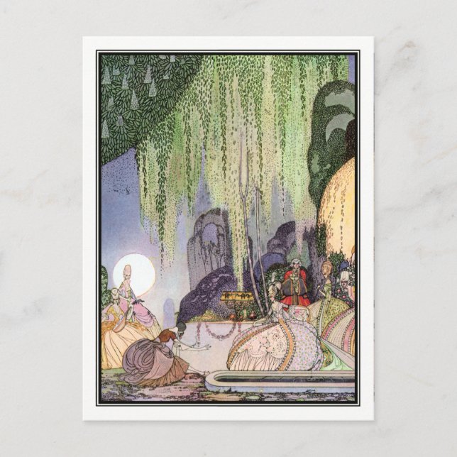 Carte Postale Kay Nielsen - En poudre et en crinoline (Devant)