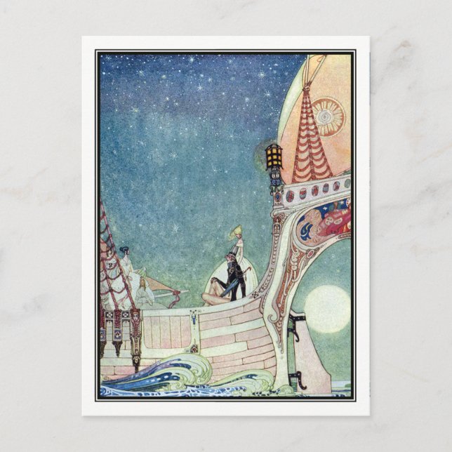 Carte Postale Kay Nielsen - En poudre et en crinoline (Devant)