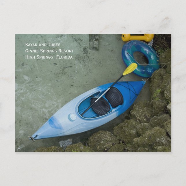 Carte postale Kayak & Tubes (Devant)