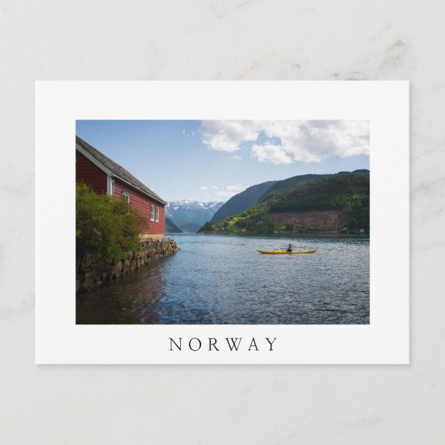 Carte Postale Kayaking the Hardangerfjord en Norvège (Devant)