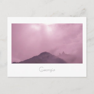Carte Postale Kazbegi Georgia Gergeti Church Paysage de montagne