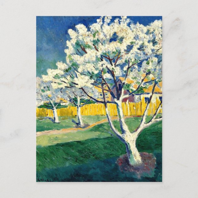 Carte Postale Kazimir Malevich art : Pommier en fleurs (Devant)