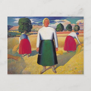 Carte Postale Kazimir Malevich- Les Faucheurs
