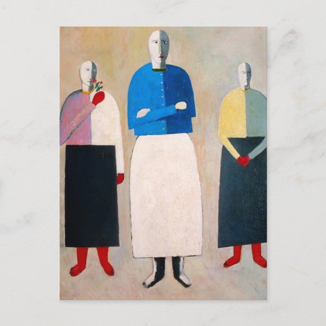 Carte Postale Kazimir Malevich - Trois filles (Devant)
