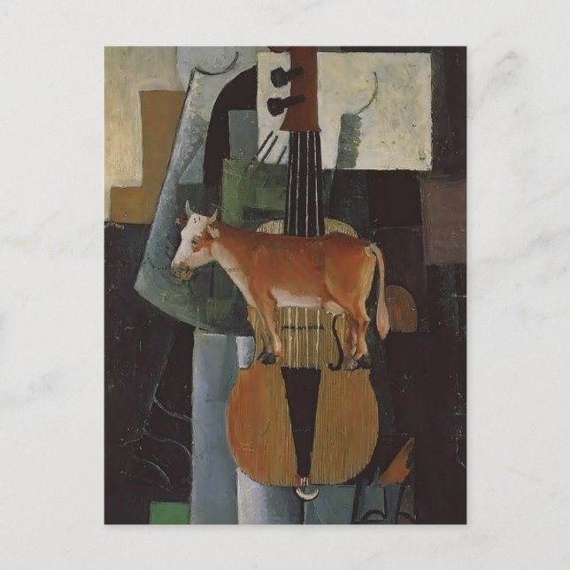 Carte Postale Kazimir Malevich - Vache et bourrage (Devant)