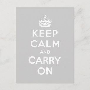 Carte Postale keep calm and carry on original