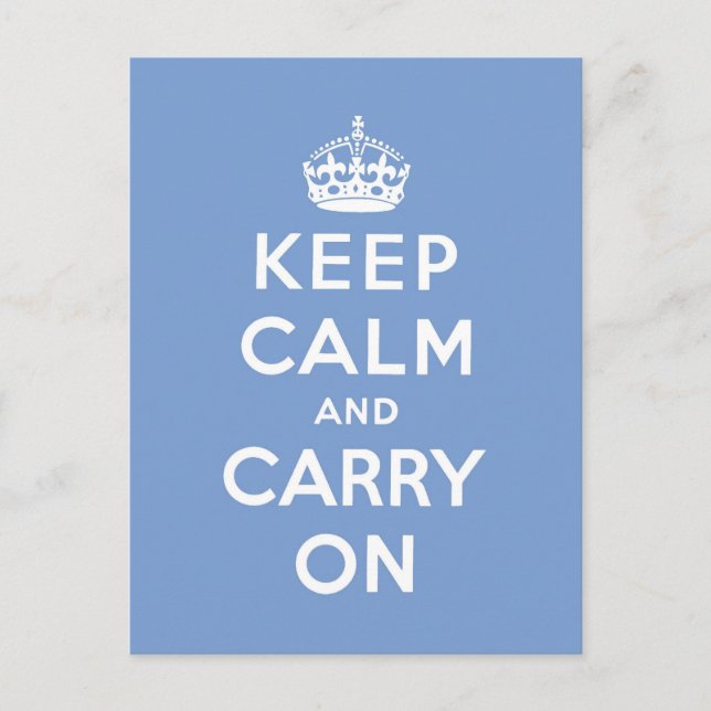 Carte Postale keep calm and carry on original (Devant)