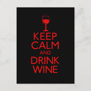 Carte Postale Keep Calm and Drink Wine