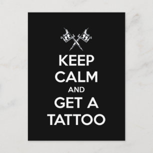 Carte Postale Keep calm and get a tattoo