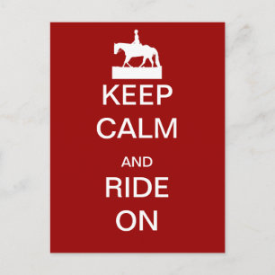 Carte Postale Keep calm and ride