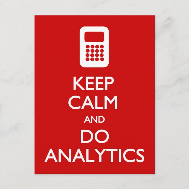 Carte postale Keep Calm Do Analytics (Devant)