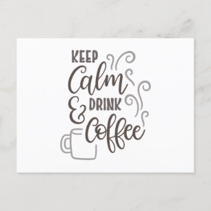 Carte Postale Keep calm et café