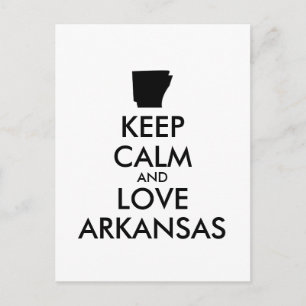 Carte Postale KEEP CALM et LOVE ARKANSAS