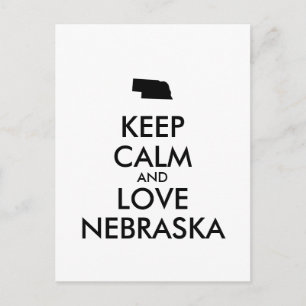 Carte Postale KEEP CALM et LOVE NEBRASKA