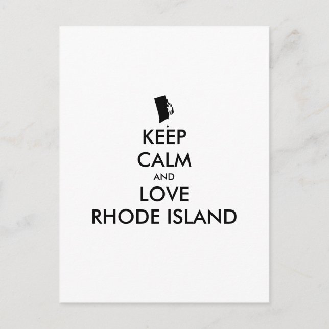 Carte Postale KEEP CALM et LOVE RHODE ISLAND personnalisables (Devant)