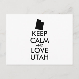 Carte Postale KEEP CALM et LOVE UTAH