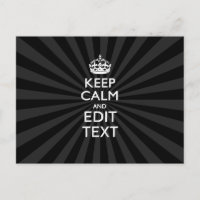 KEEP CALM personnalisé et votre texte sur Sunburst