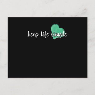 Carte Postale Keep Life Simple Saying Quote Wise Deep