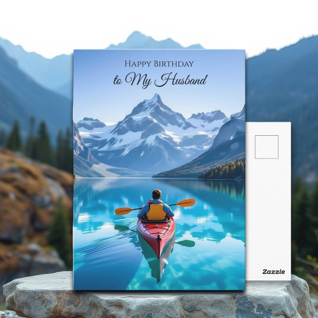 Carte Postale Keeping in Touch |  Kayaking in Mountains (Créateur téléchargé)
