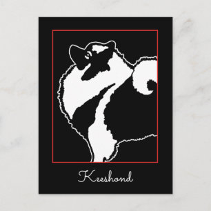 Carte Postale Keeshond Graphics - Cute Original Chig Art