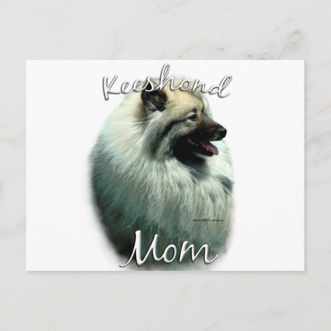 Carte Postale Keeshond Maman 2 (Devant)