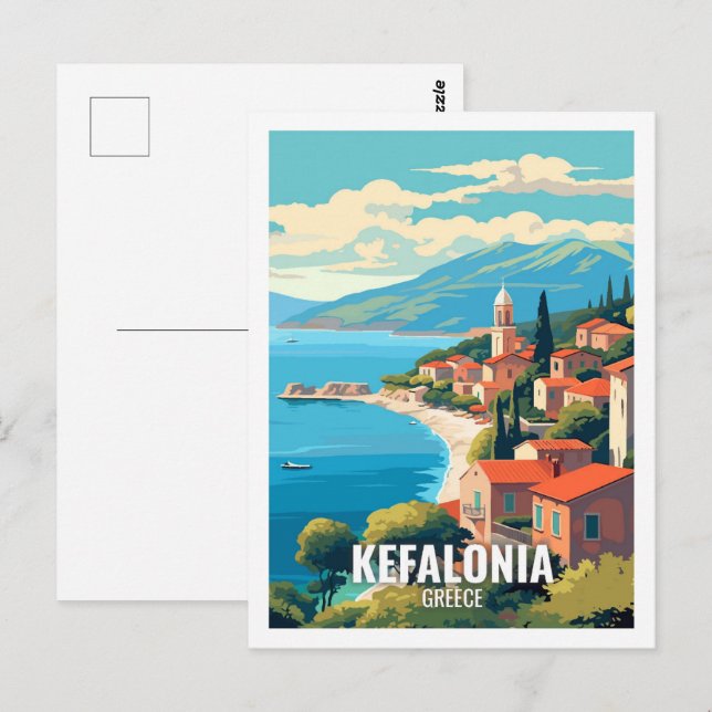 Carte Postale Kefalonia Grèce célèbres lieux de voyage (Devant / Derrière)