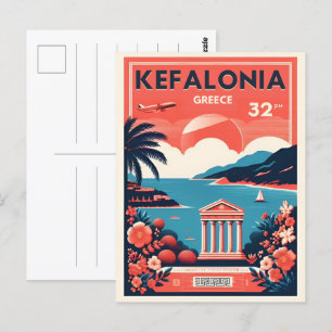 Carte Postale kefalonia grèce vintage souvenirs de voyage