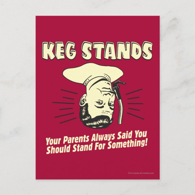 Carte Postale Keg Stands : Parents Stands Quelque Chose (Devant)