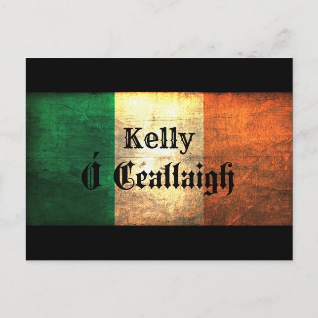 Carte Postale Kelly Irish Flag (Devant)