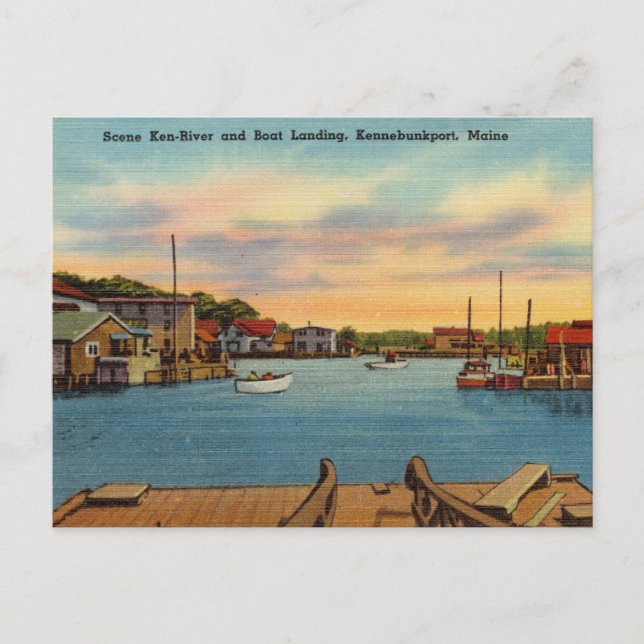 Carte Postale Ken-River Boat Landing, Kennebunkport, Maine (Devant)