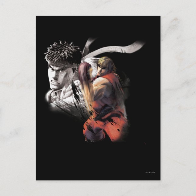 Carte Postale Ken Vs. Ryu (Devant)