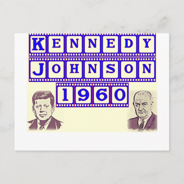 Carte Postale Kennedy-Johnson 1960 (Devant)