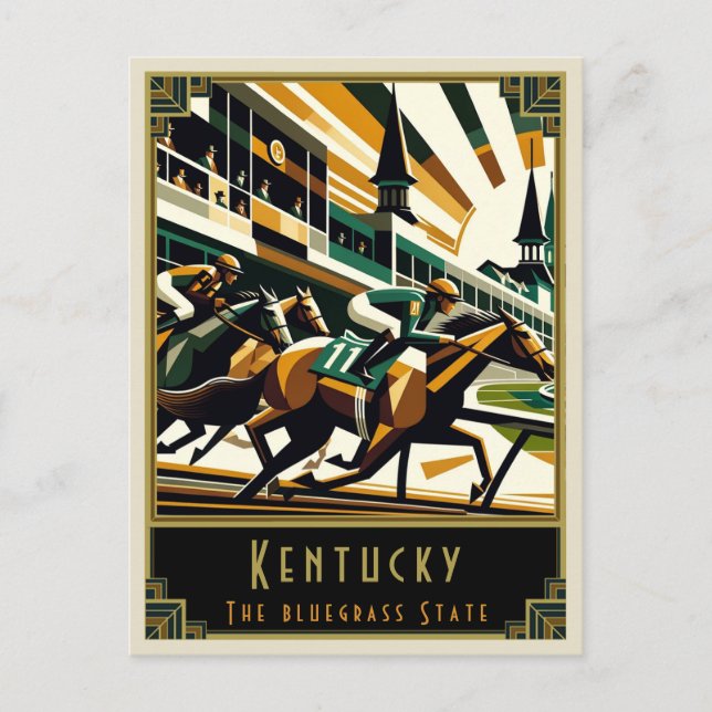 Carte Postale Kentucky | Art déco (Devant)