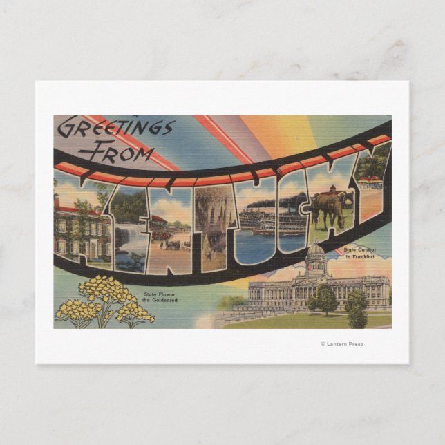 Carte Postale Kentucky (capitale de l'État/fleur) (Devant)