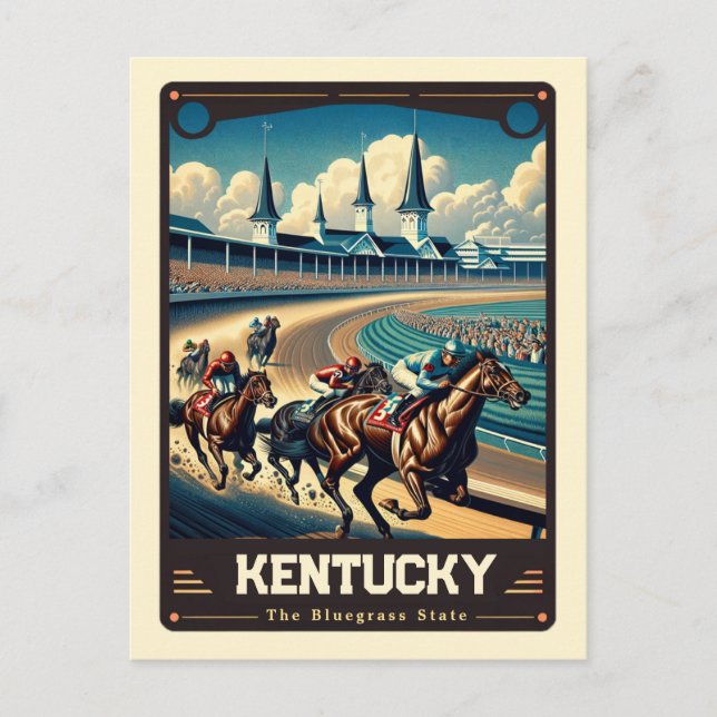 Carte Postale Kentucky | Esprit patriotique Vintage (Devant)