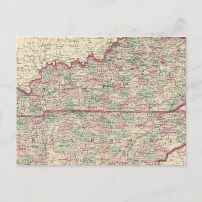 Carte Postale Kentucky et Tennessee (Devant)