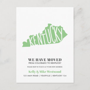Carte Postale KENTUCKY Nous avons déménagé Nouvelle adresse Nouv