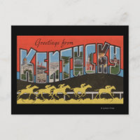 Kentucky (Scène de course de cheval) - Grande Lett