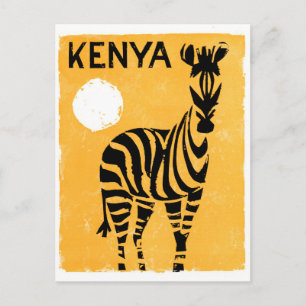 Carte Postale Kenya Afrique Poster Vintage voyage restauré